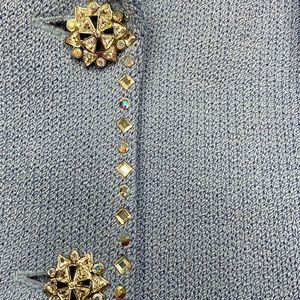 St. John Evening 3 piece set Jacket size 12 Top XL Skirt size 8 top XL Chambray